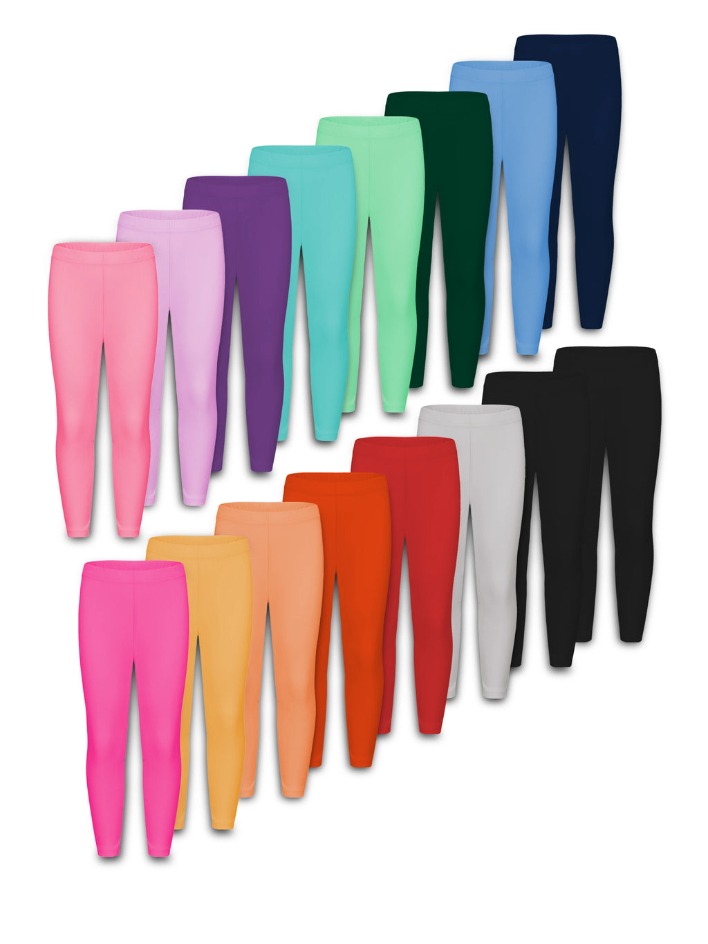 Random 10 colors girls stretchy leggings breathable kids tight legging pants