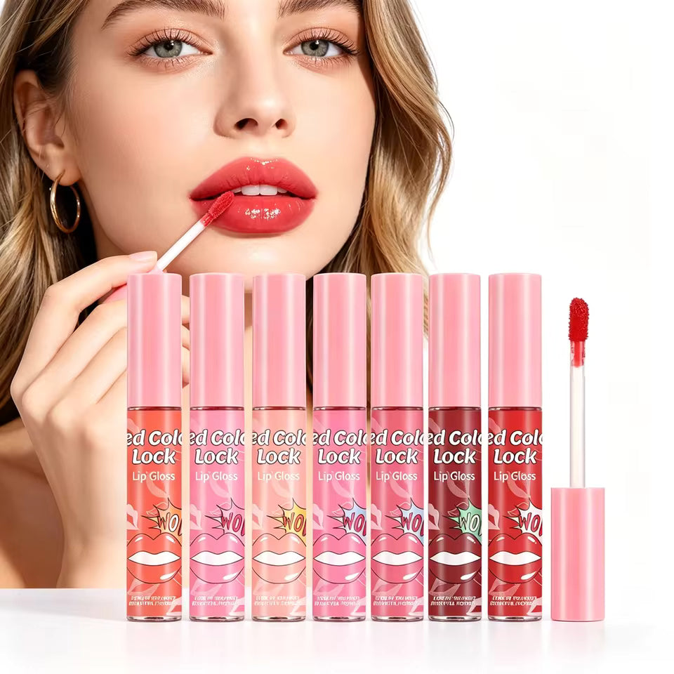 Matte lip gloss tube lineup