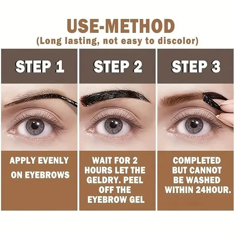 Dyeing Eye Brow Tattoo Tint Peel Off Eyebrow Eyeliner Freckles Dye Cream Waterproof Eyebrow Enhancer Gel Make Up Cosmetic Tool