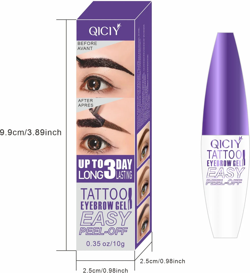 Dyeing Eye Brow Tattoo Tint Peel Off Eyebrow Eyeliner Freckles Dye Cream Waterproof Eyebrow Enhancer Gel Make Up Cosmetic Tool