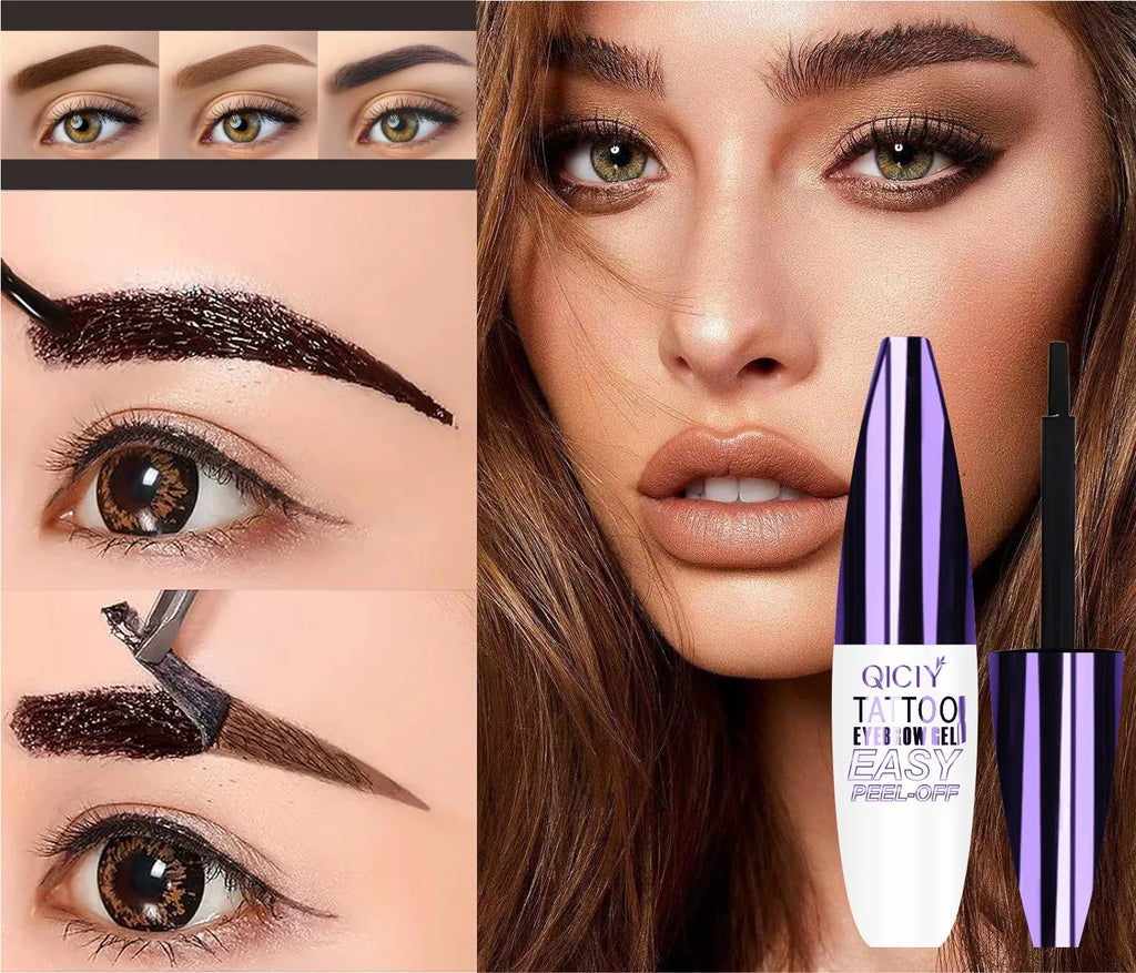 Dyeing Eye Brow Tattoo Tint Peel Off Eyebrow Eyeliner Freckles Dye Cream Waterproof Eyebrow Enhancer Gel Make Up Cosmetic Tool