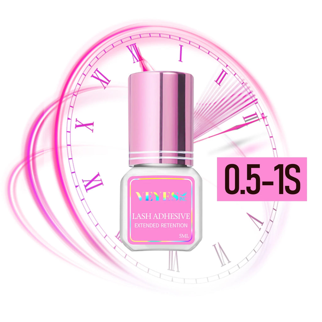 Veyes Inc 5ml Eyelash Extensions Glue Veyelash 1 Second Fast Drying Clear Lash Adhesive 4-6 Weeks Retention Volume Makeup Tool