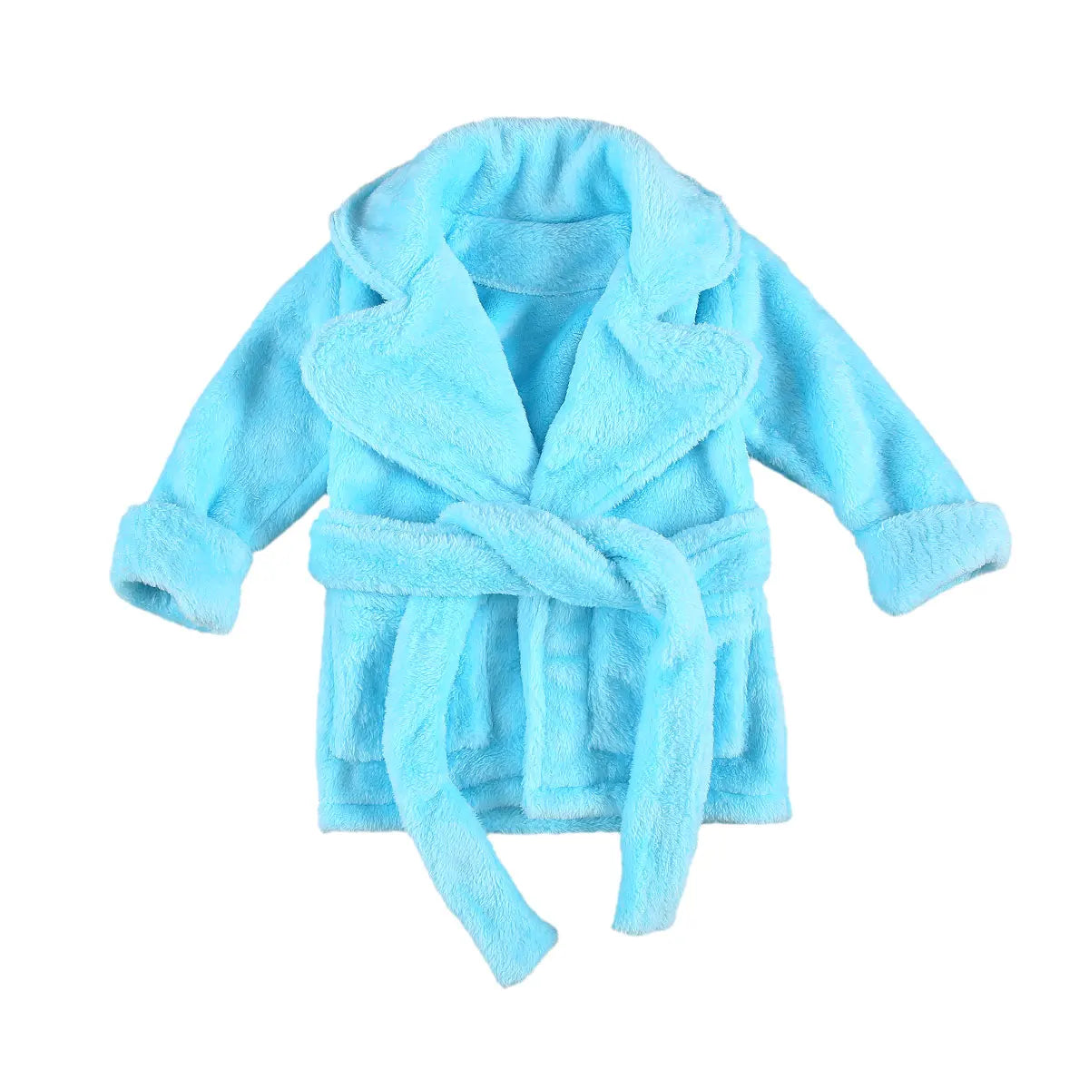 Citgeett 1-6Y Autumn Winter Kids Girls Bathrobe Sleepwear Solid Fur Long Sleeve Turn Down Collar Pocket Robes 3 Colors
