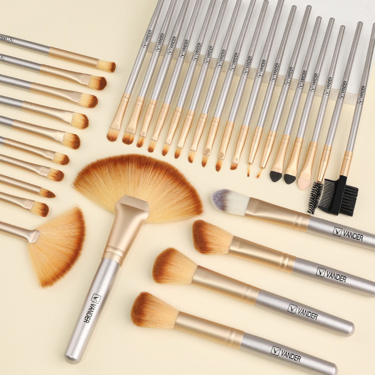 VANDER LIFE Makeup Brushes Set 32 Pcs Professional Foundation  Powder Contour Eyeshadow Blending Make up Brush Multiple Colour