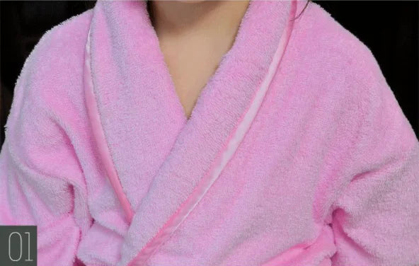 New Pure Cotton Autumn Winter Children Robe Sleepwear Boys And Girls Thick Warm Towel Bathrobe Nightgown Loose Casual Loungewear