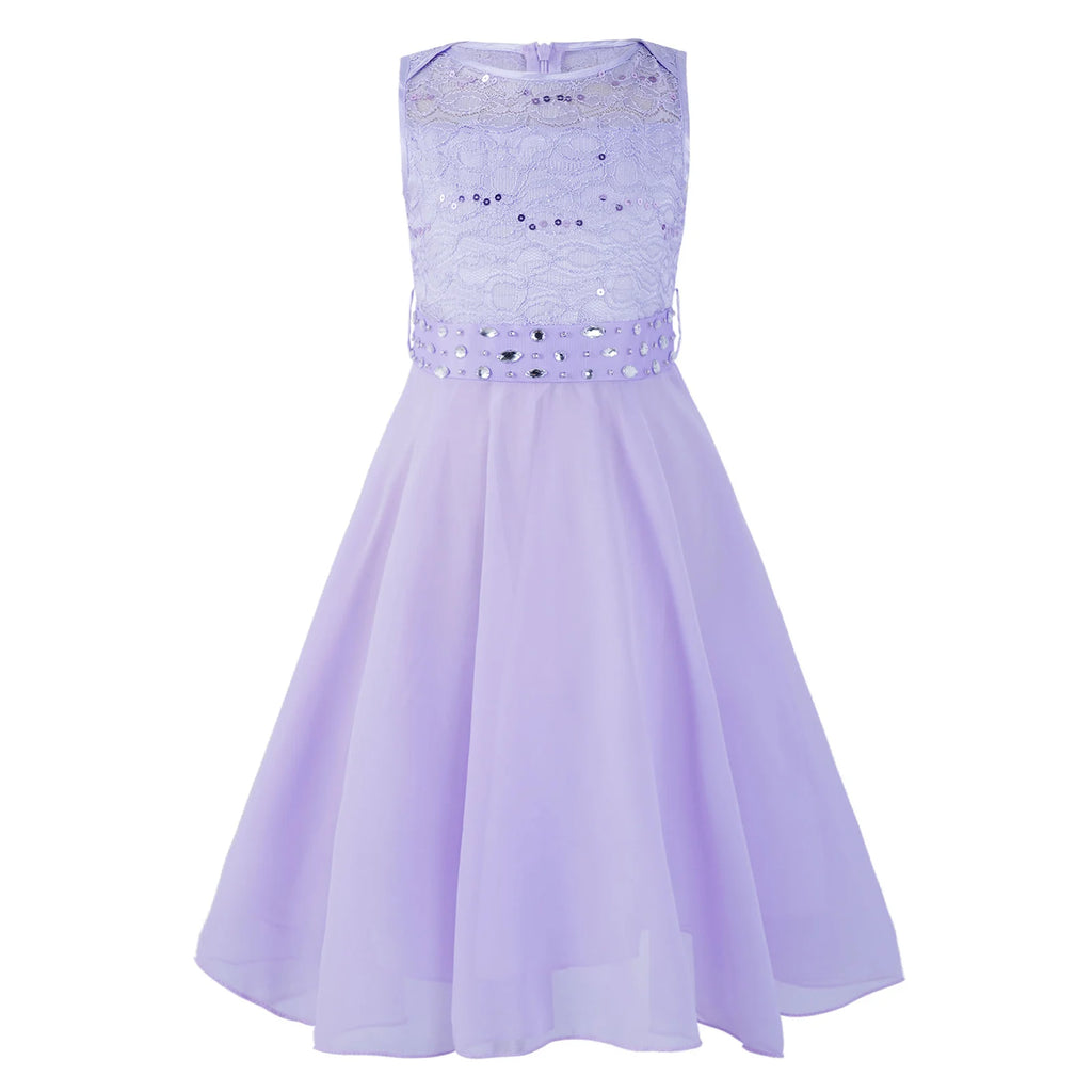 Elegant Children Girls Flower Princess Tulle Lace Dress Infant Kids Party Bridesmaid Ball Gown Tutu Dresses Children Clothes