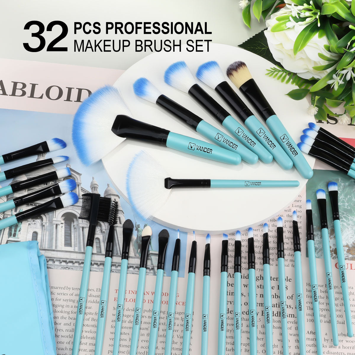 VANDER LIFE Makeup Brushes Set 32 Pcs Professional Foundation  Powder Contour Eyeshadow Blending Make up Brush Multiple Colour