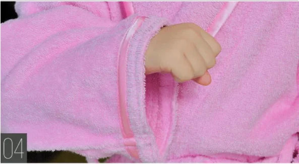 New Pure Cotton Autumn Winter Children Robe Sleepwear Boys And Girls Thick Warm Towel Bathrobe Nightgown Loose Casual Loungewear