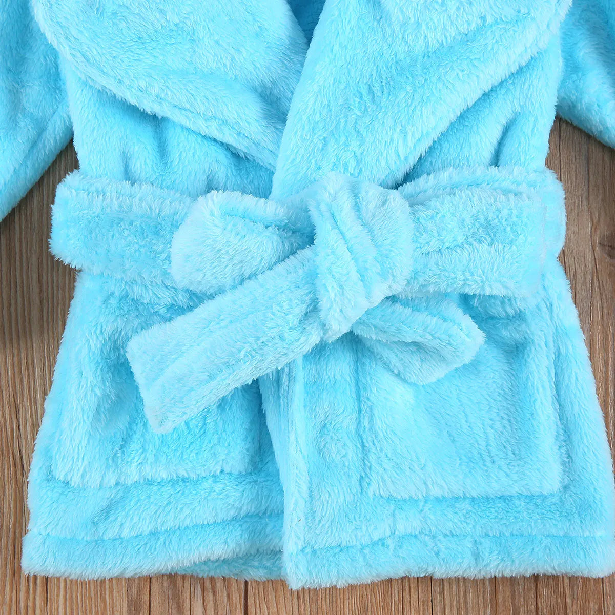 Citgeett 1-6Y Autumn Winter Kids Girls Bathrobe Sleepwear Solid Fur Long Sleeve Turn Down Collar Pocket Robes 3 Colors