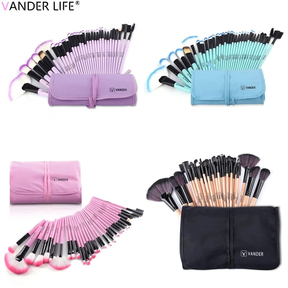 VANDER LIFE Makeup Brushes Set 32 Pcs Professional Foundation  Powder Contour Eyeshadow Blending Make up Brush Multiple Colour