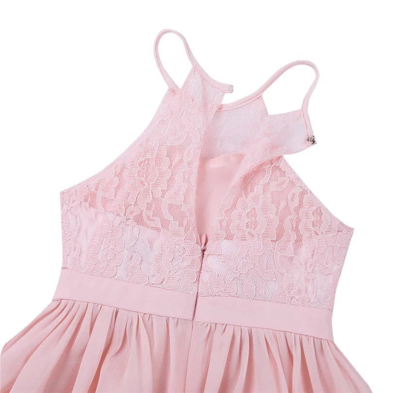 Little Girls Kid/Children Pearl Pink Flower Girl Dresses First Communion Dress for Wedding Bridesmaid and Birthday Formal Party