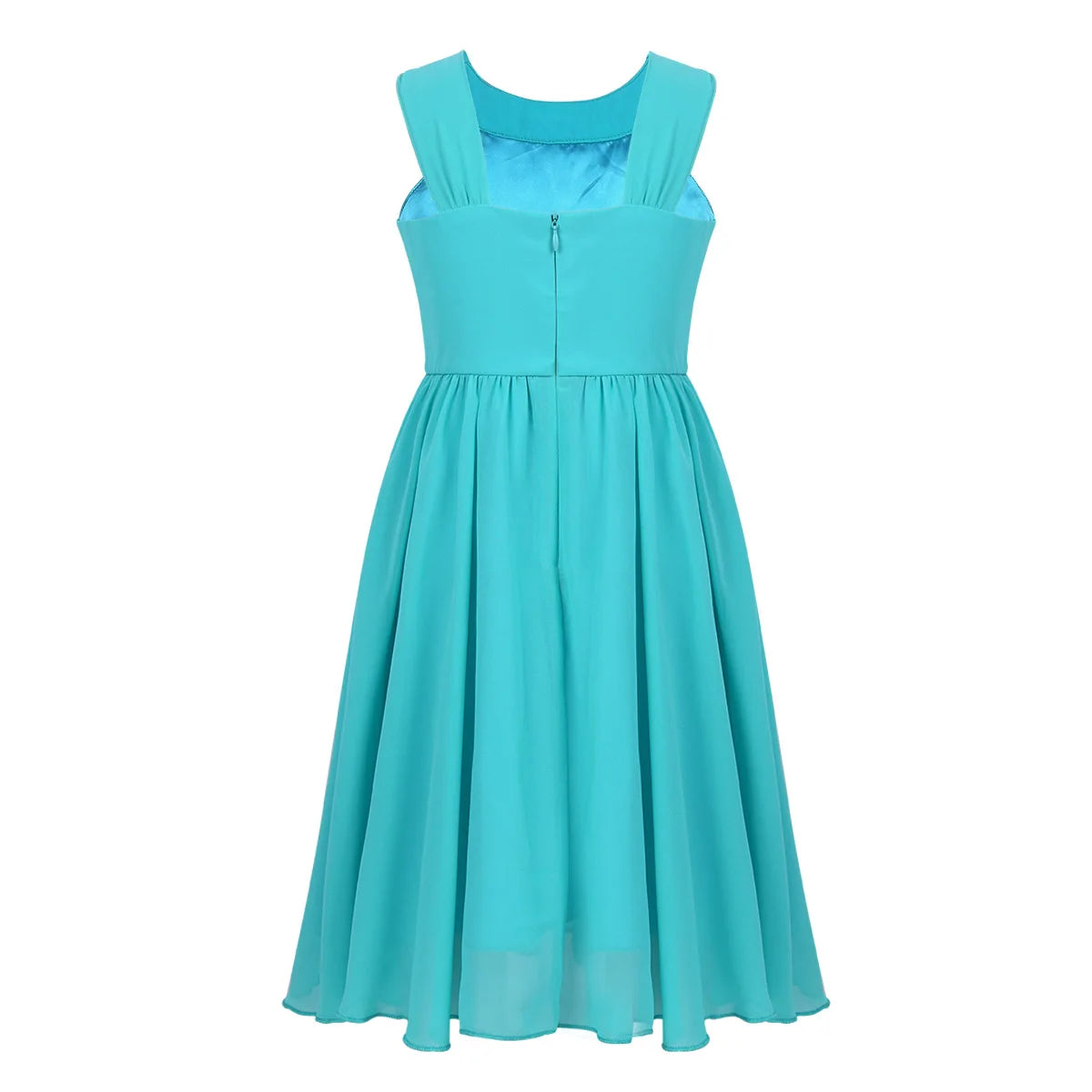 iEFiEL Kids Girls Children Teenager Wedding Princess Dress Elegant Party Pageant Formal Flower Shaped Rhinestone Chiffon Dress