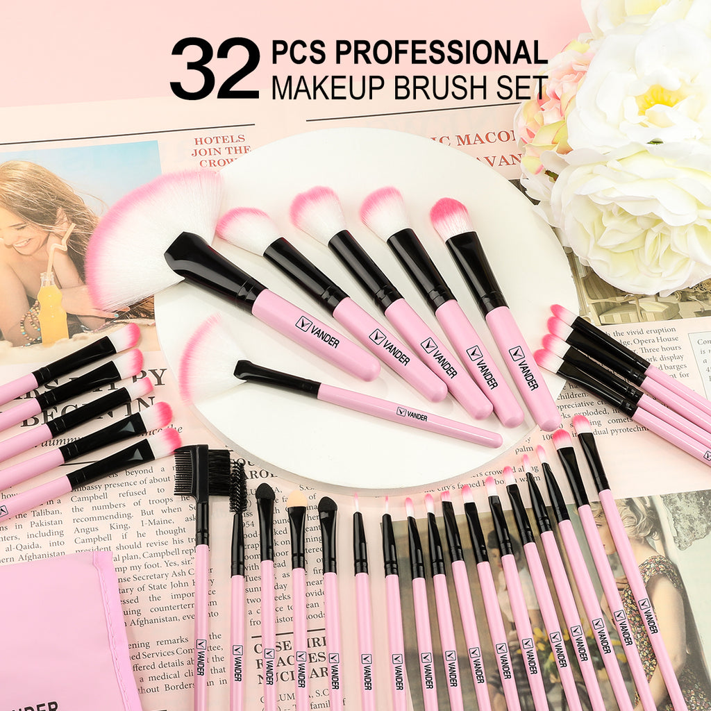 VANDER LIFE Makeup Brushes Set 32 Pcs Professional Foundation  Powder Contour Eyeshadow Blending Make up Brush Multiple Colour