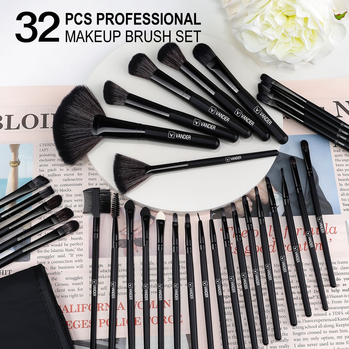 VANDER LIFE Makeup Brushes Set 32 Pcs Professional Foundation  Powder Contour Eyeshadow Blending Make up Brush Multiple Colour