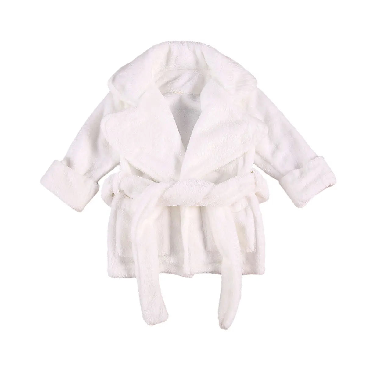 Citgeett 1-6Y Autumn Winter Kids Girls Bathrobe Sleepwear Solid Fur Long Sleeve Turn Down Collar Pocket Robes 3 Colors