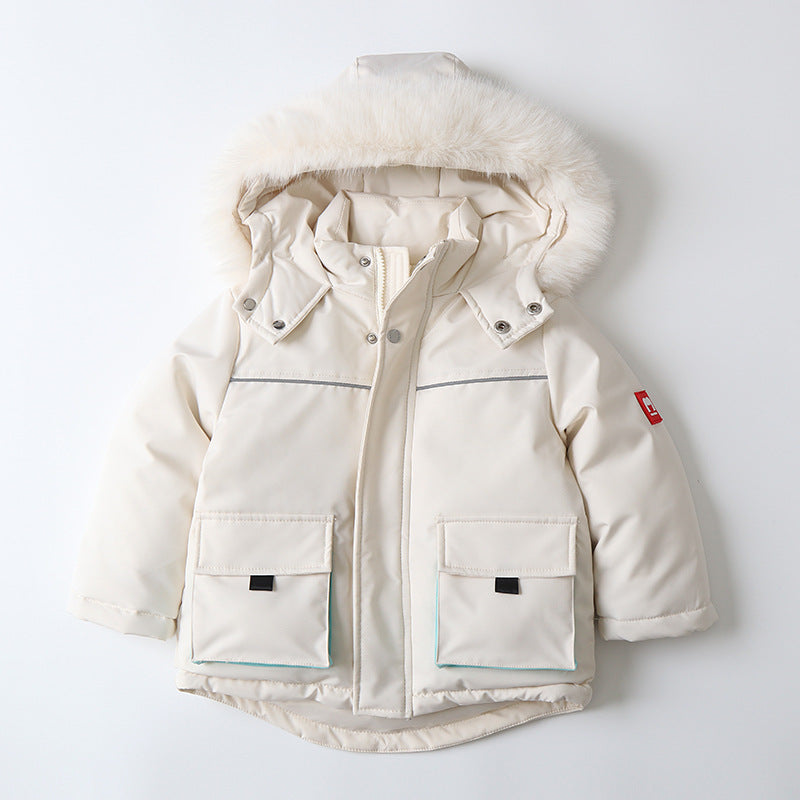 Children's Ski Suit Windproof And Waterproof Down Jacket And Pants Snow Coat Overalls Children Down Pants Parkas Soft Warm Sets