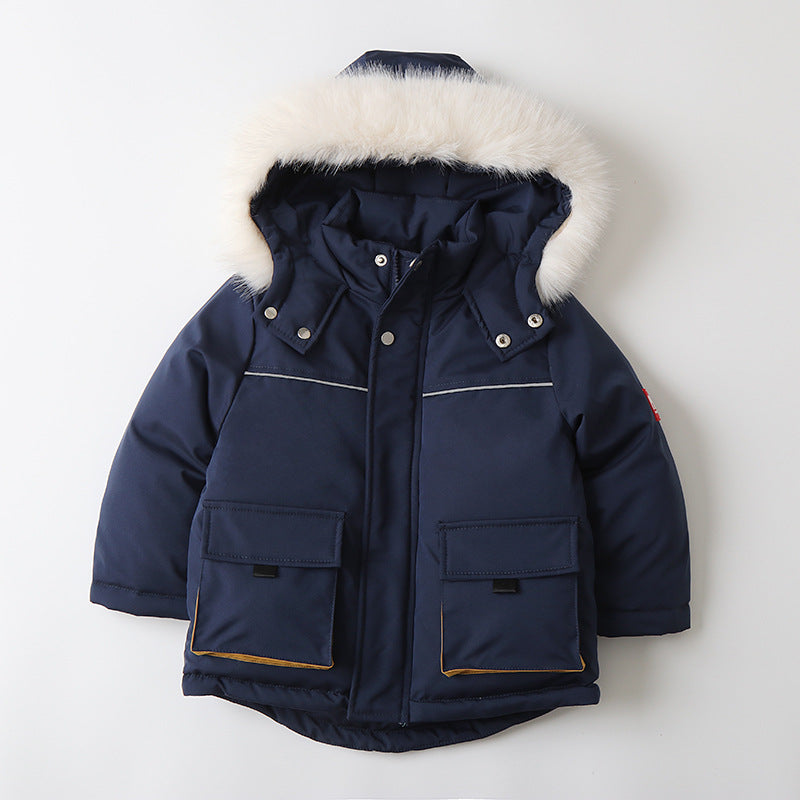 Children's Ski Suit Windproof And Waterproof Down Jacket And Pants Snow Coat Overalls Children Down Pants Parkas Soft Warm Sets