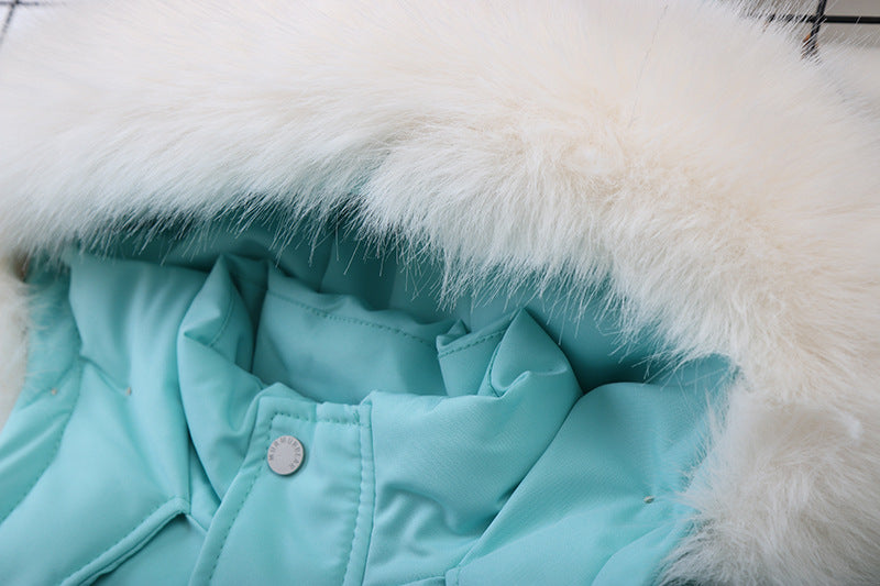 Children's Ski Suit Windproof And Waterproof Down Jacket And Pants Snow Coat Overalls Children Down Pants Parkas Soft Warm Sets