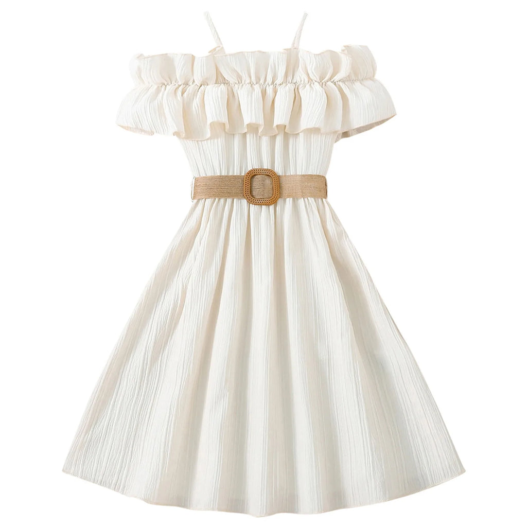 Clothes Girl 6 Years Toddler Girls Sleeveless Solid Dress Dance Party Dresses Clothes Christmas Dress for Toddler Girl