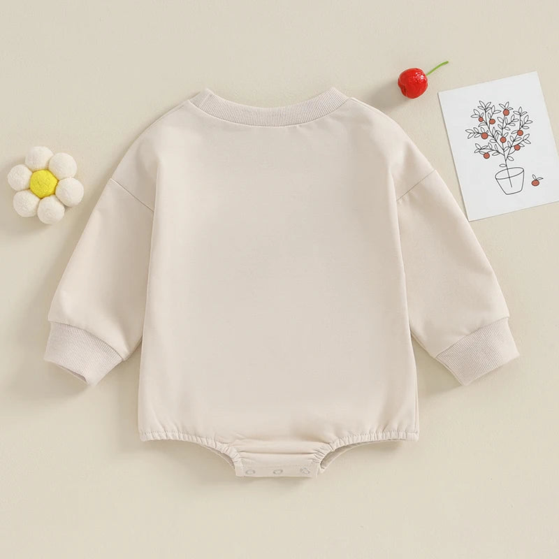 2023-08-15 Lioraitiin0-18M Sister Matching Romper Outfits Letter Print Long Sleeve Round Neck Sweatshirt Toddler Fall Clothes