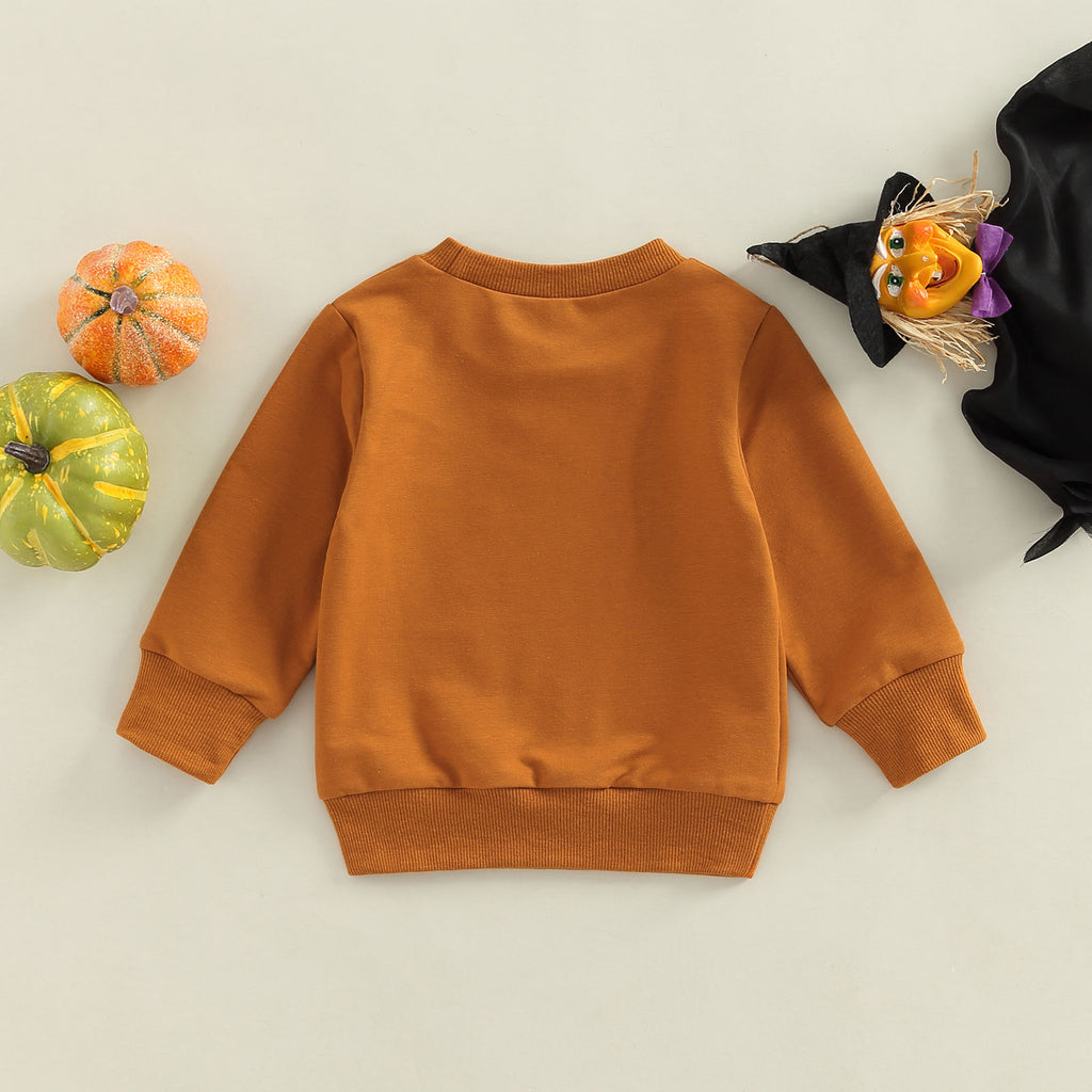 2022-07-21 Lioraitiin 0-4Years Toddler Baby Girl Boy Halloween Sweatshirts Long Sleeve Letter Printed O-neck Top