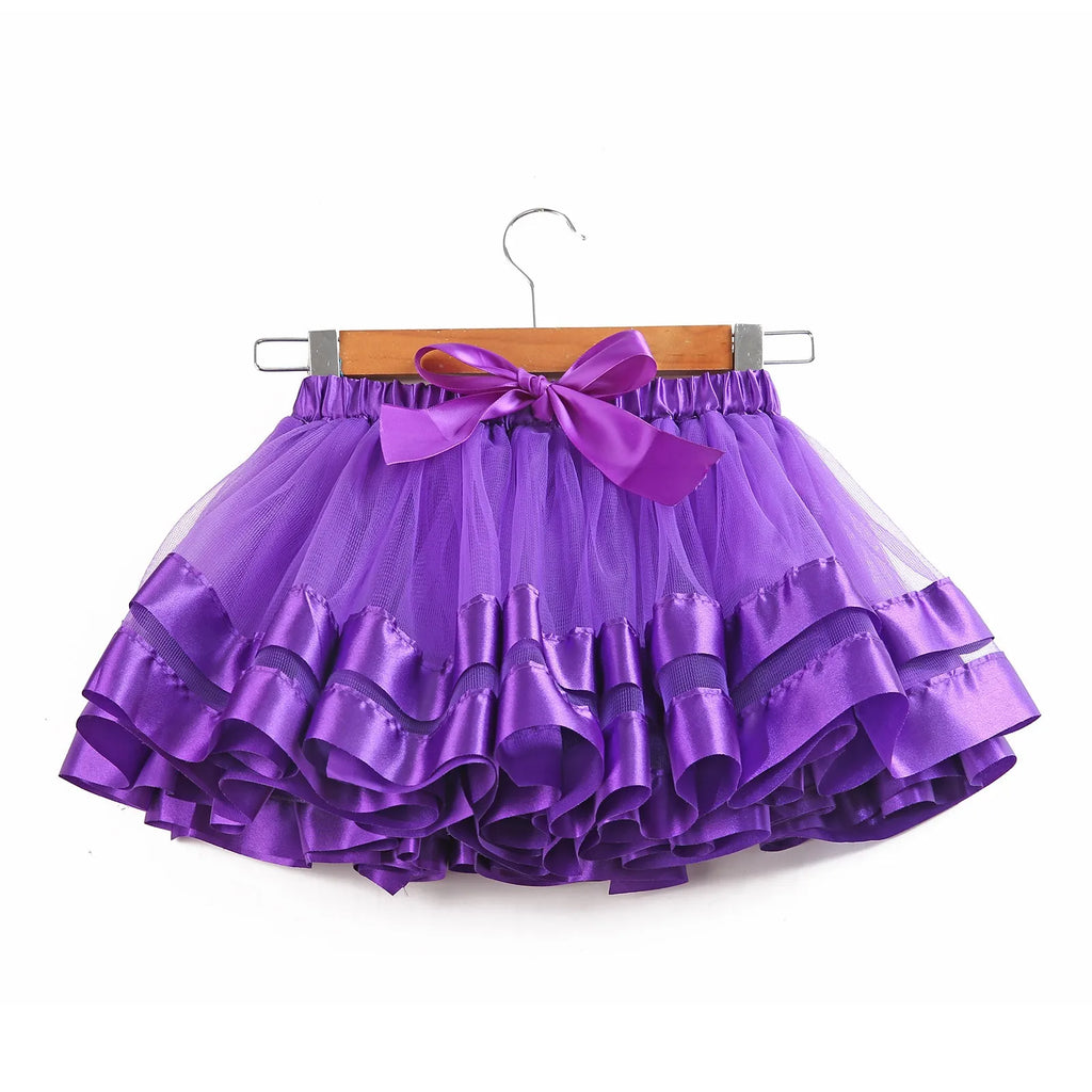 Pageant Dresses for Toddler Girls Children's Colorful Skirt Lined Skirt Mesh Half Bodycon Solid 9 Years Girl Dress
