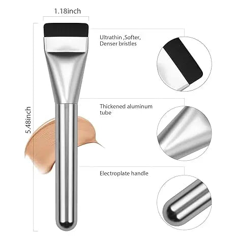 Flat foundation brush dimensions and detail