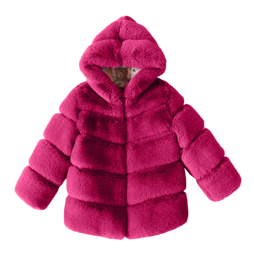 Ski Coat Kids Toddler Girls Jacket Fall Fashionable Winter Toddler Infant Kids Fleece Soild Jackets Warm Hooded Girls 5 T Coat