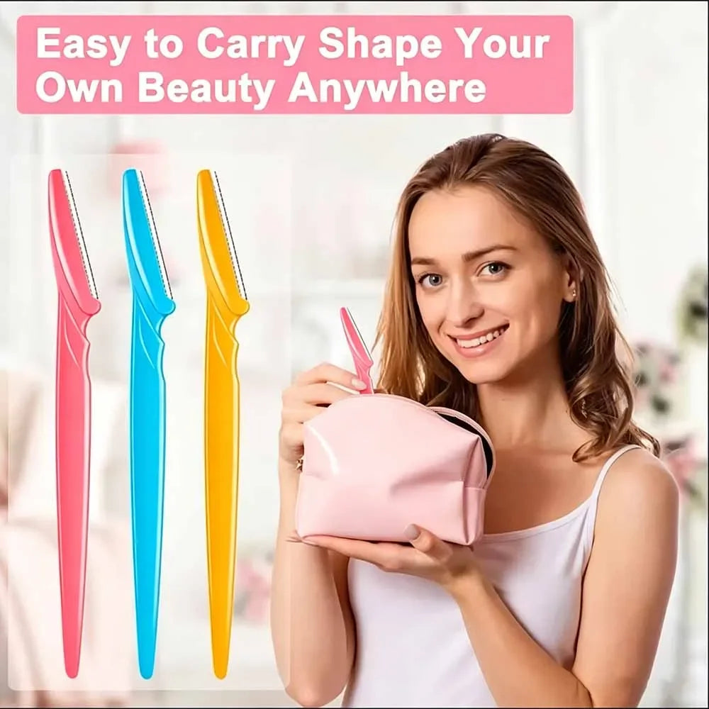 3pcs Eyebrow Trimmer Makeup Tools Safe Eye Brow Razor Face Body Hair Removal Shaver Blades Woman Eyelash Eyebrows Shaping Knife
