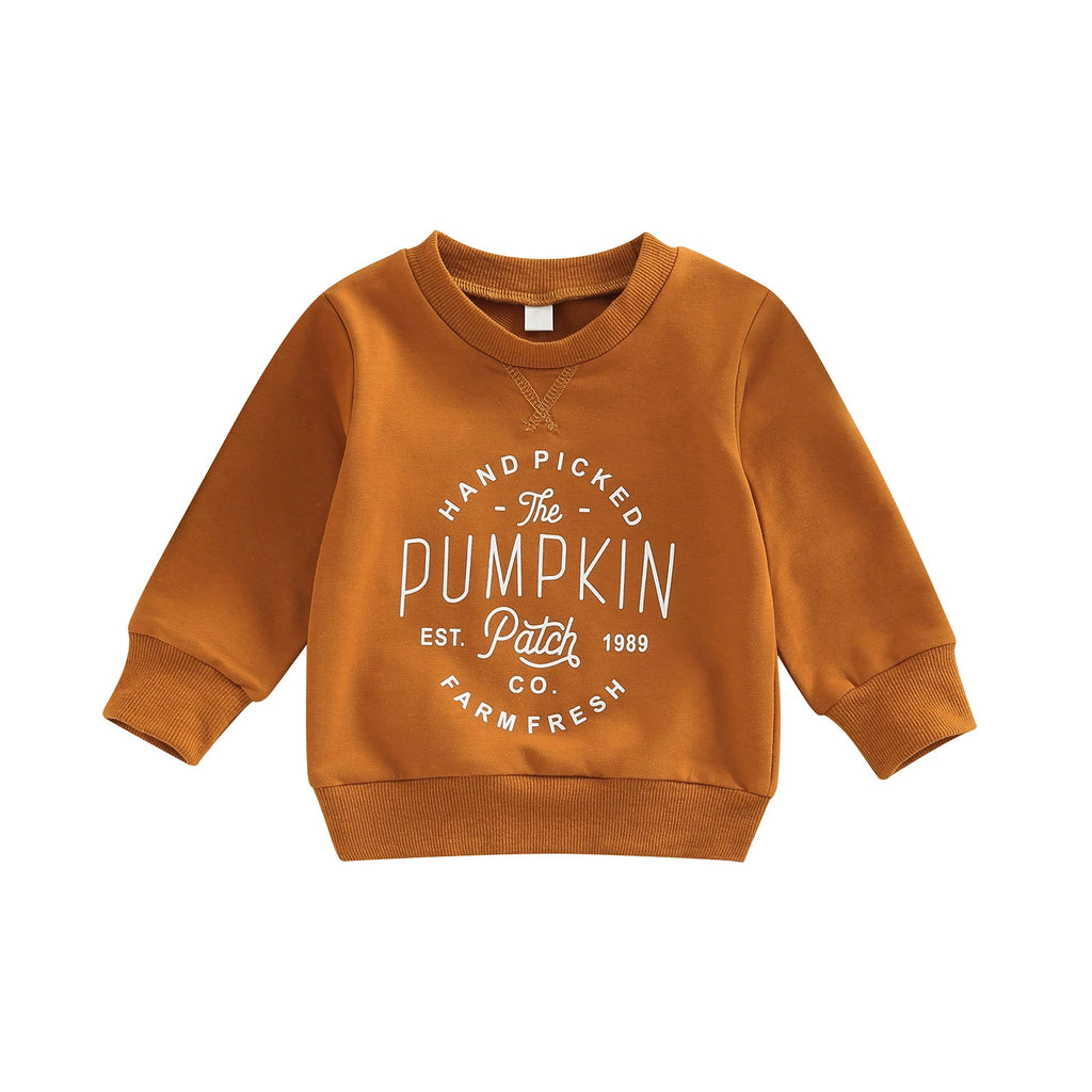 2022-07-21 Lioraitiin 0-4Years Toddler Baby Girl Boy Halloween Sweatshirts Long Sleeve Letter Printed O-neck Top
