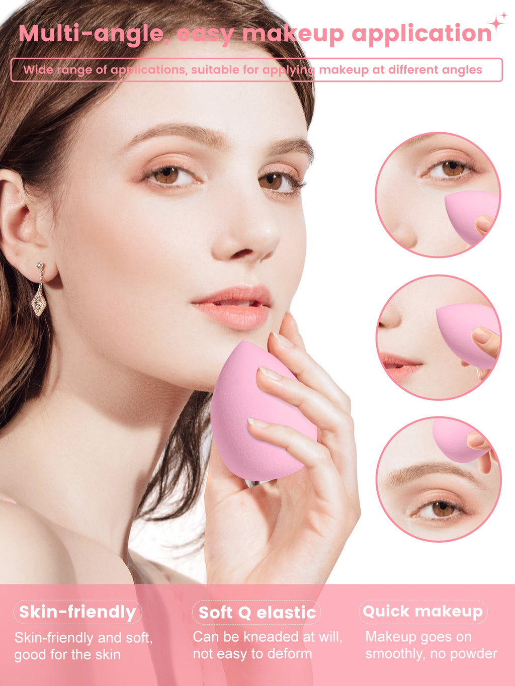 53PCS Makeup Tools:1PC cosmetic bag+32PCS Makeup brush set+8PCS Makeup Sponges+8PCS Powder Puffs+4PCS Makeup Tools