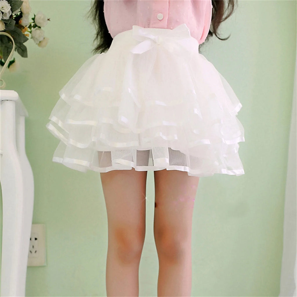 Princess Pretend Slippers Toddler Kids Solid Tulle Tutu Tiered Skirt Party Skirt Layered Skirt For Little Layer Skirt For Girls