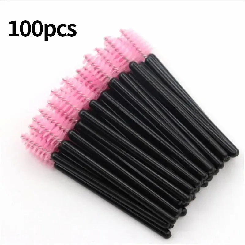 Wholesale 100pcs Disposable Eyelash Brushes Spoolies Micro Lash Mascara Wands Combs for Eyelash Extension Makeup Cosmetic Tools