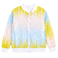 Girls Carnival Jacket Kids Toddler Glitter Shiny Zip Up Long Sleeve Coat Outwear Fashion Cool Party Overcoat Girls Clothes