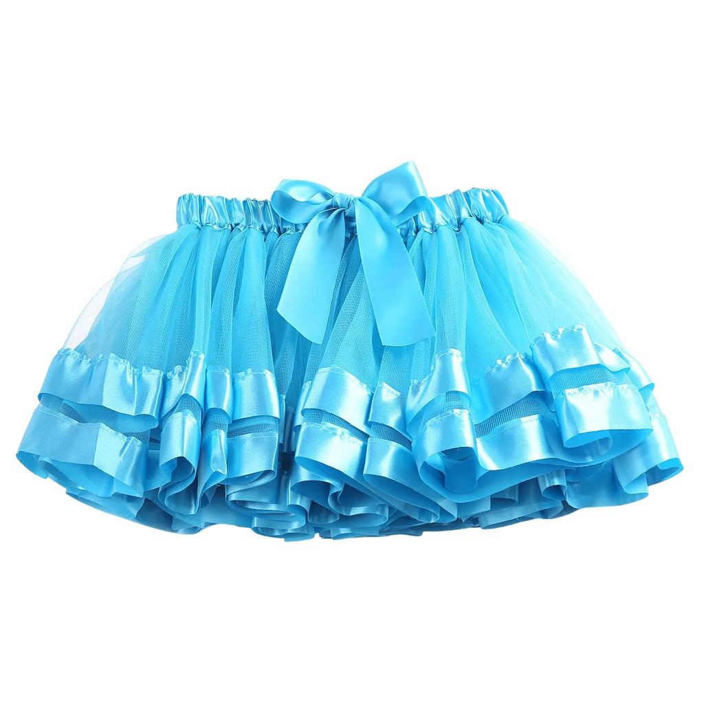 Pageant Dresses for Toddler Girls Children's Colorful Skirt Lined Skirt Mesh Half Bodycon Solid 9 Years Girl Dress