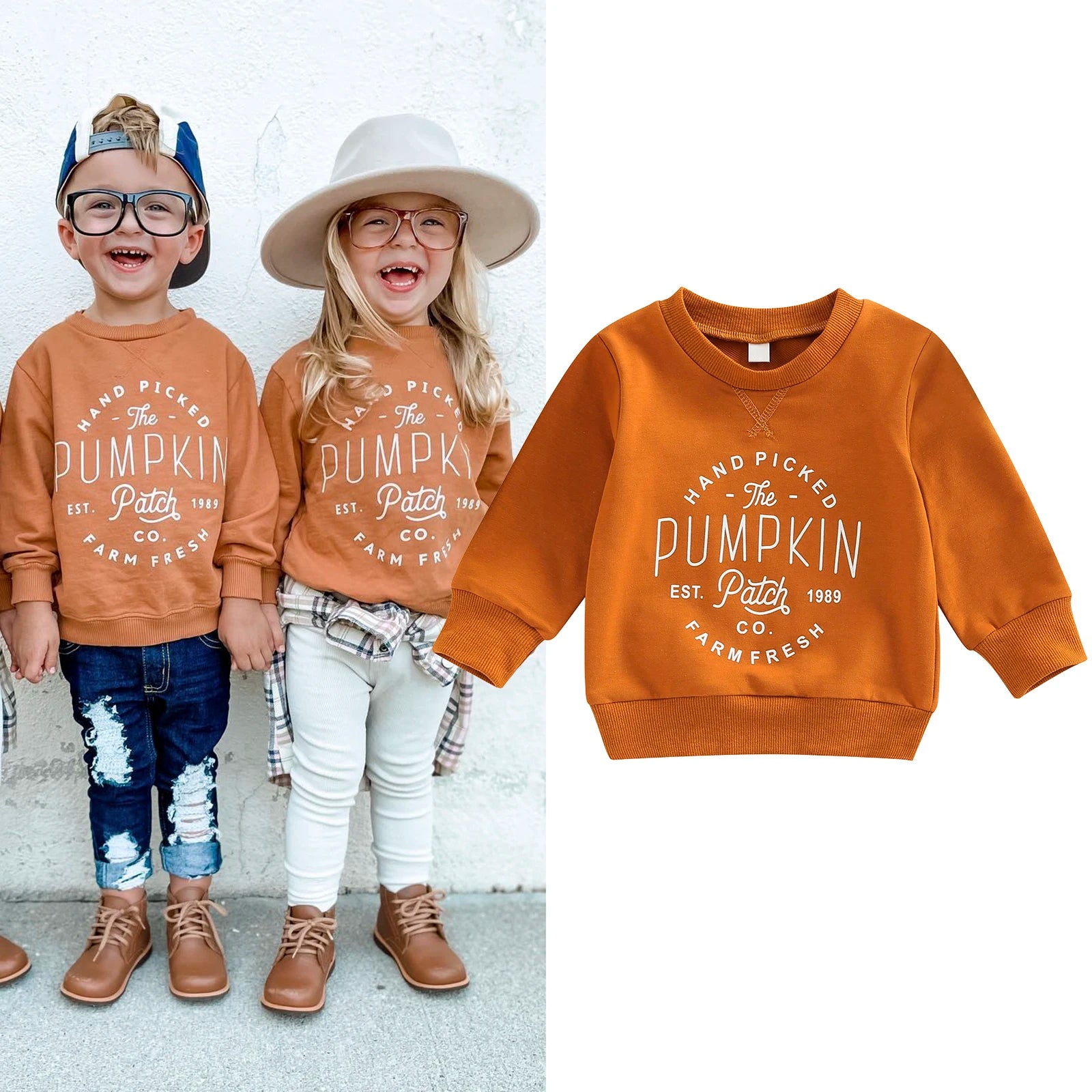 2022-07-21 Lioraitiin 0-4Years Toddler Baby Girl Boy Halloween Sweatshirts Long Sleeve Letter Printed O-neck Top