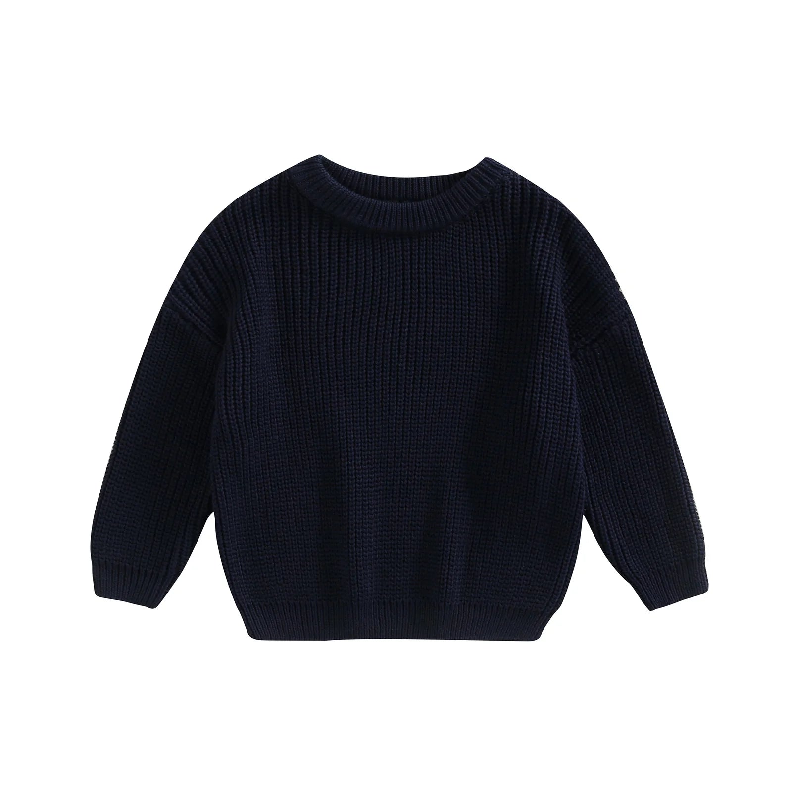 Citgeett Autumn Kids Toddler Baby Girls Boys Sweaters Long Sleeve Solid Color Loose Knitted Pullovers Spring Clothes