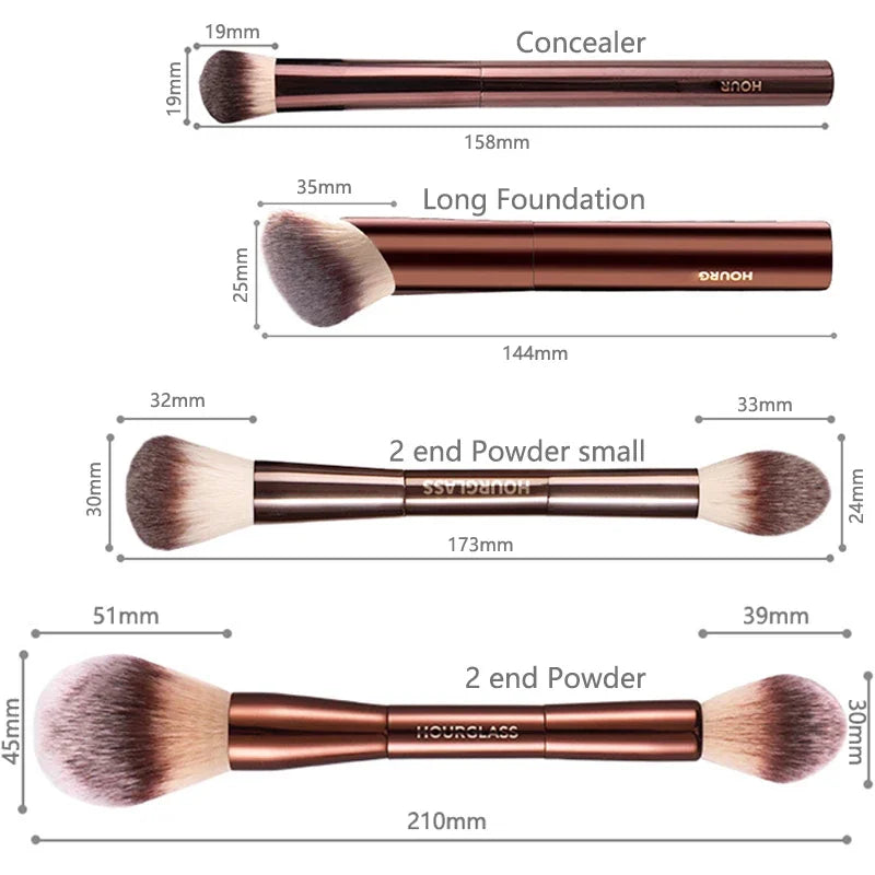 1 pc HG Pro Makeup brushes Powder contour Blusher Make up brush Highlight Bronzer exquisite Professional metal handle with box