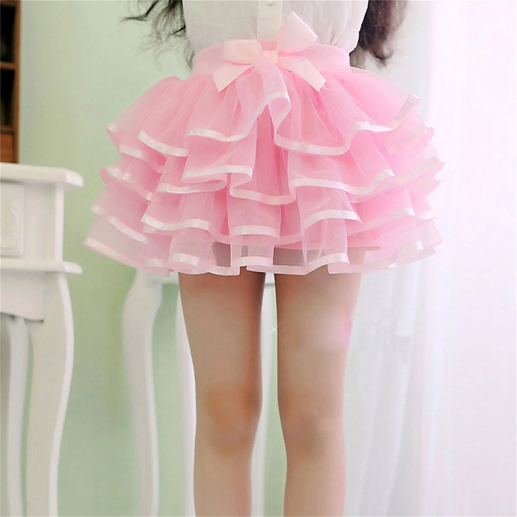 Princess Pretend Slippers Toddler Kids Solid Tulle Tutu Tiered Skirt Party Skirt Layered Skirt For Little Layer Skirt For Girls
