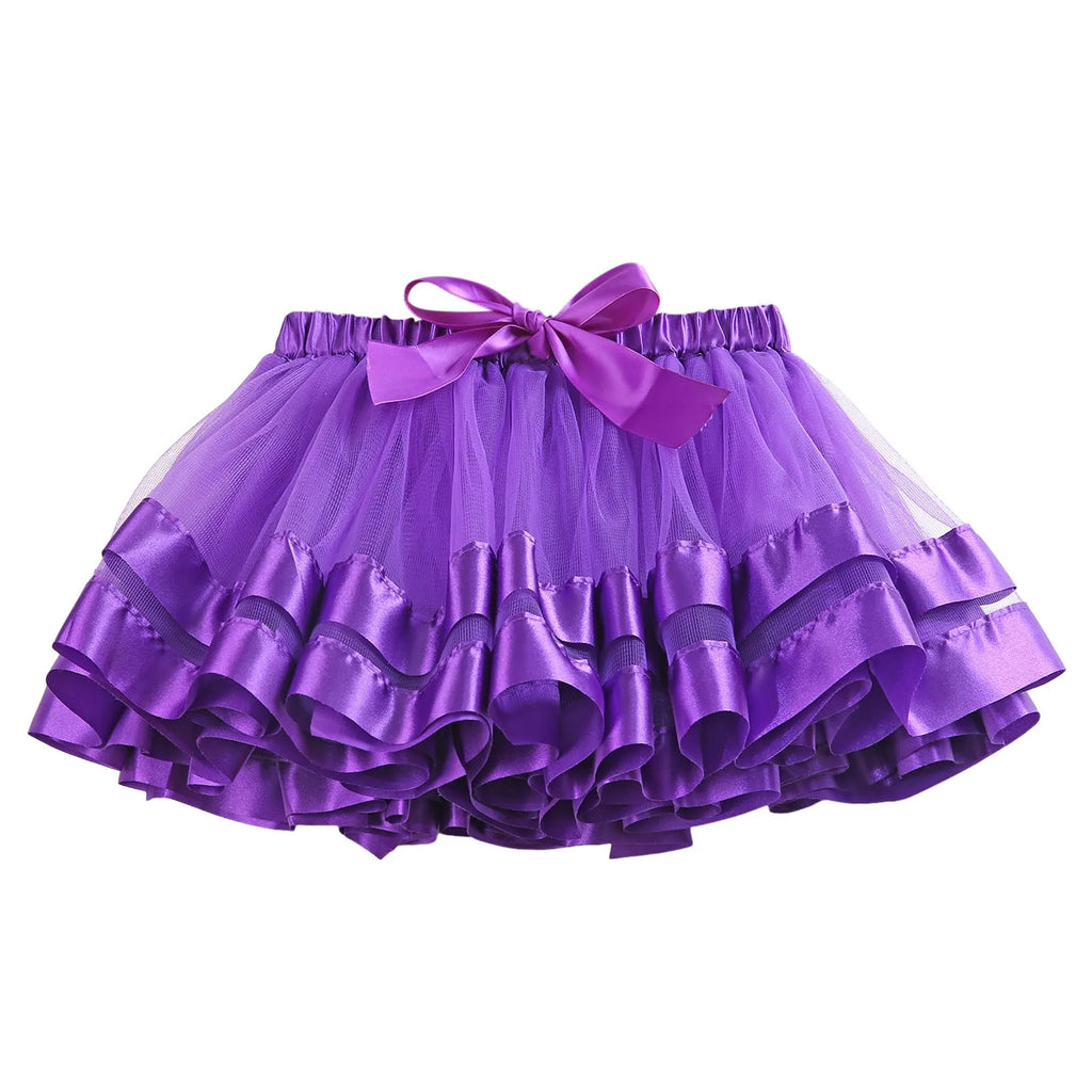 Pageant Dresses for Toddler Girls Children's Colorful Skirt Lined Skirt Mesh Half Bodycon Solid 9 Years Girl Dress