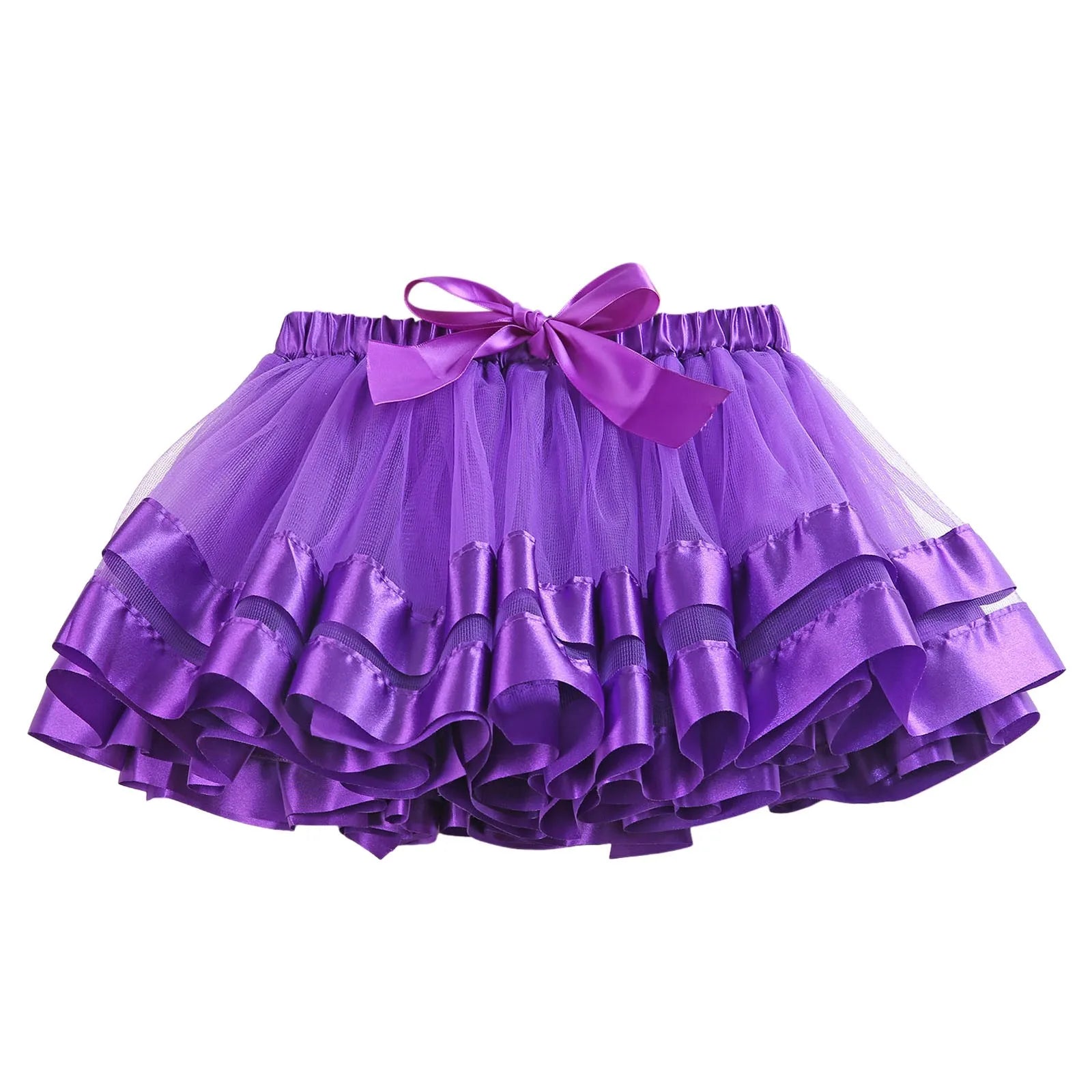 Pageant Dresses for Toddler Girls Children's Colorful Skirt Lined Skirt Mesh Half Bodycon Solid 9 Years Girl Dress