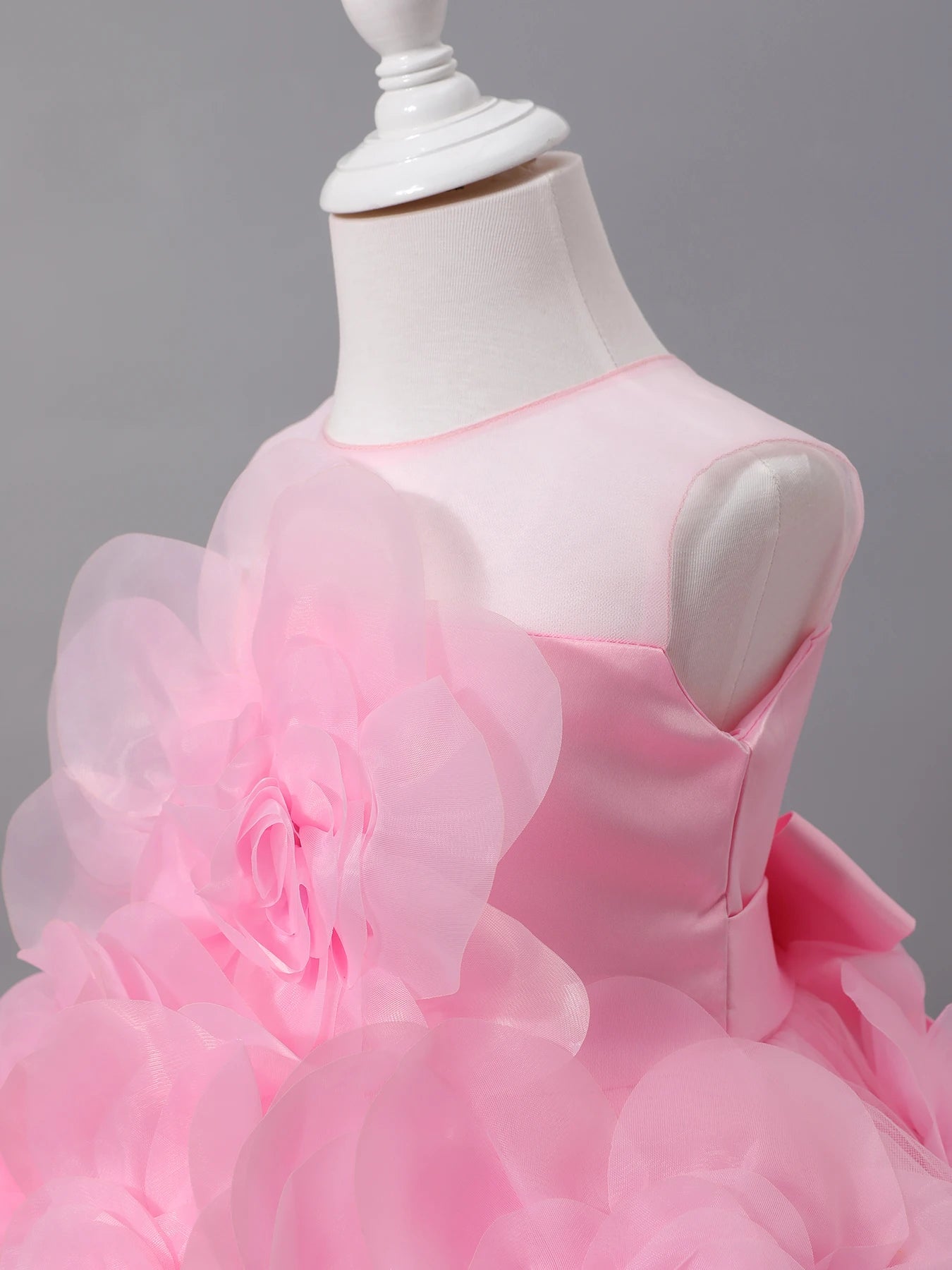 Girls Princess Dress Luxury Elegant Lilac Sleeveless Party Evening Dresses Kids Wedding Birthday Ball Gown For Girl Children