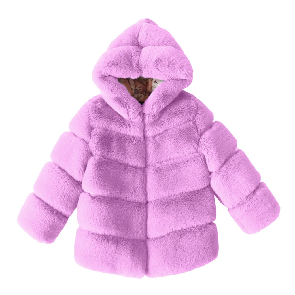 Ski Coat Kids Toddler Girls Jacket Fall Fashionable Winter Toddler Infant Kids Fleece Soild Jackets Warm Hooded Girls 5 T Coat