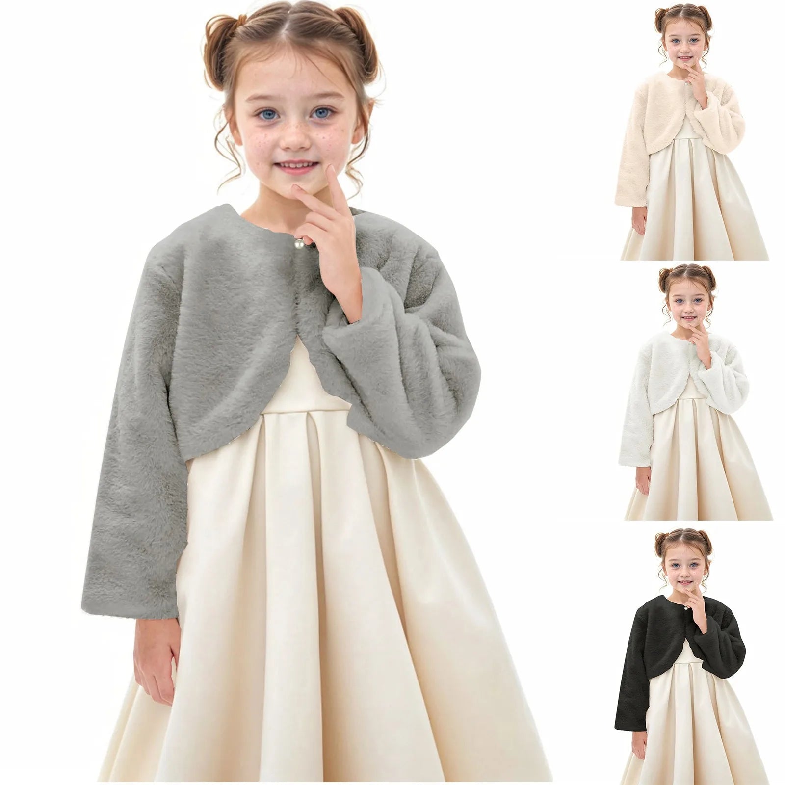 Coat of Many Colors Jacket Kids Girls Jacket Coat Toddler Kids Dressy Cardigan Fleece Fuzzy Bolero Sh Rug Long Coat Hooded Girls