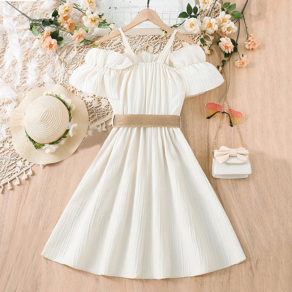 Clothes Girl 6 Years Toddler Girls Sleeveless Solid Dress Dance Party Dresses Clothes Christmas Dress for Toddler Girl