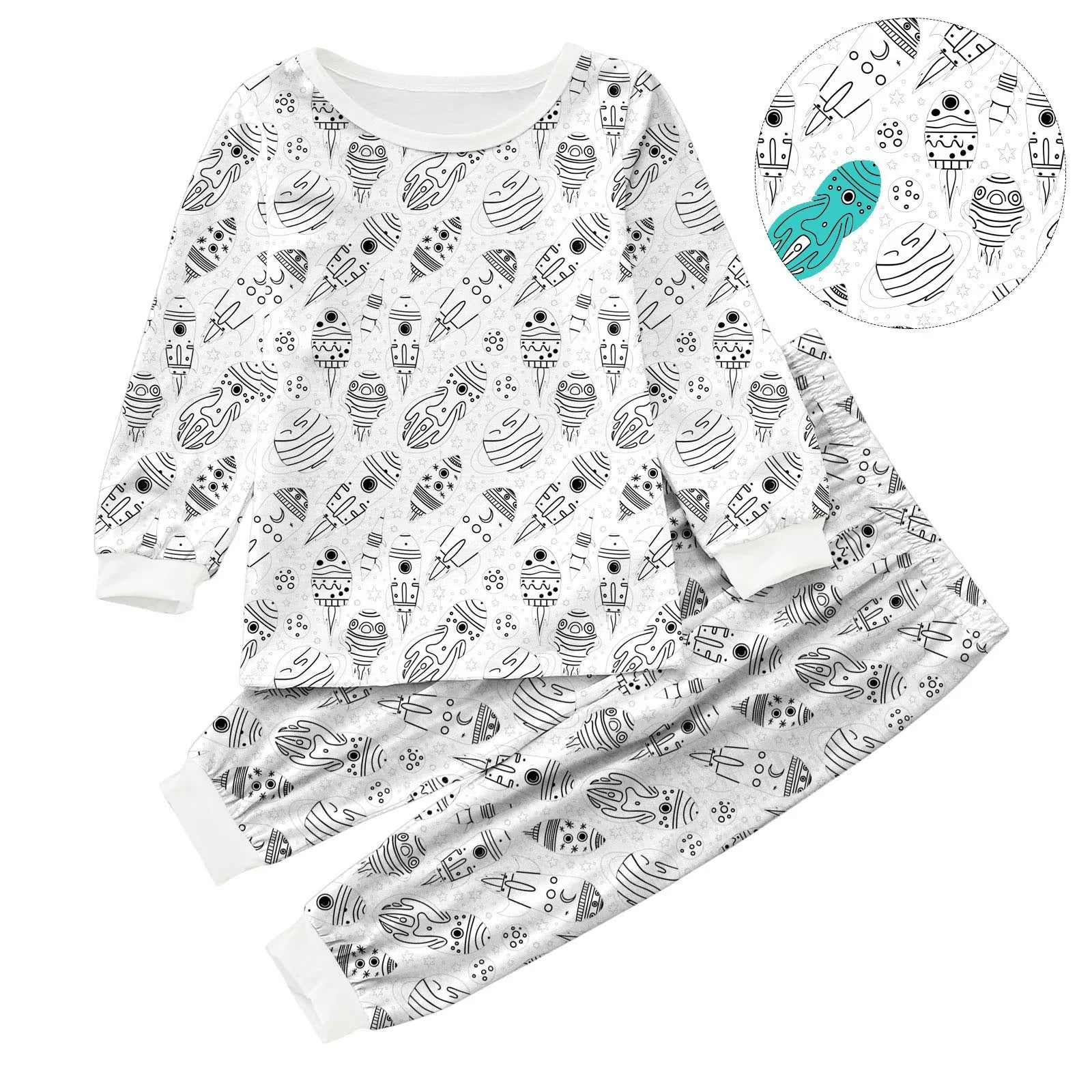 Baby Gift Set Girl Kid DIY Hand Painted Homewear Set Colouring Pajama Sets For Boy And Girl Can Play With And Hat And Set Girl