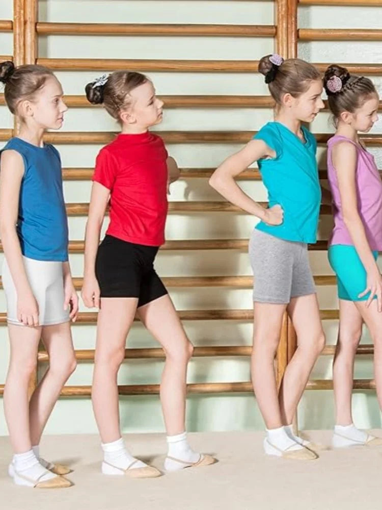 8pcs Girls' Soft and Comfortable Summer Lightweight Breathable Boxer Brief Underwear, childAnti-PeekFashion Sports Shortsand