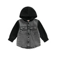 2022-11-03 Lioraitiin 0-4Years Kid Boy Coat Long Sleeve Hooded Pockets Buttons Patch Color Cardigan Party Spring Autumn Coat
