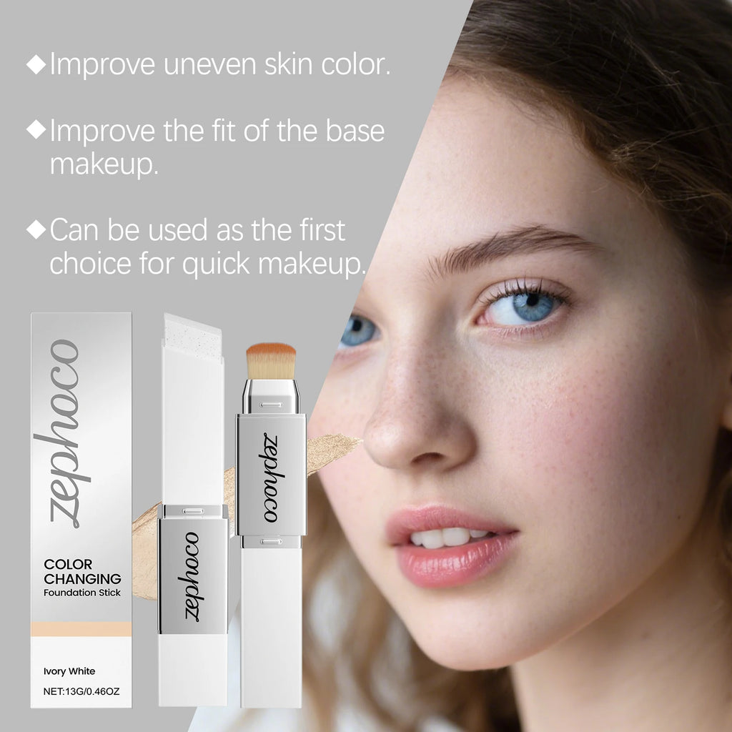 Color-Adapting Foundation Stick improving uneven skin tone