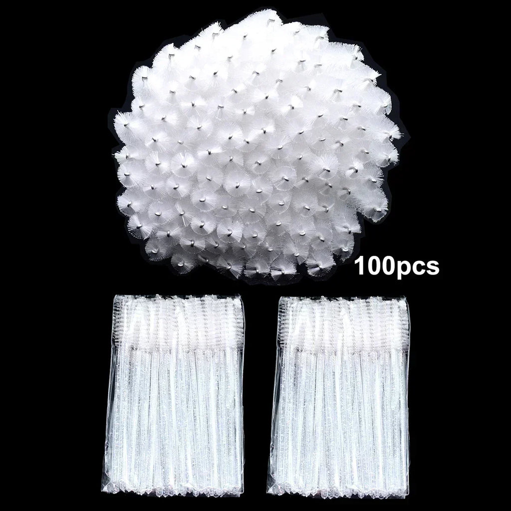 Wholesale 100pcs Disposable Eyelash Brushes Spoolies Micro Lash Mascara Wands Combs for Eyelash Extension Makeup Cosmetic Tools